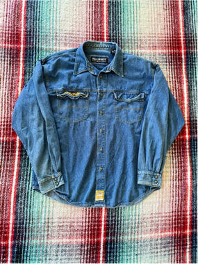 90s Pelle Pelle Denim Shirt XL